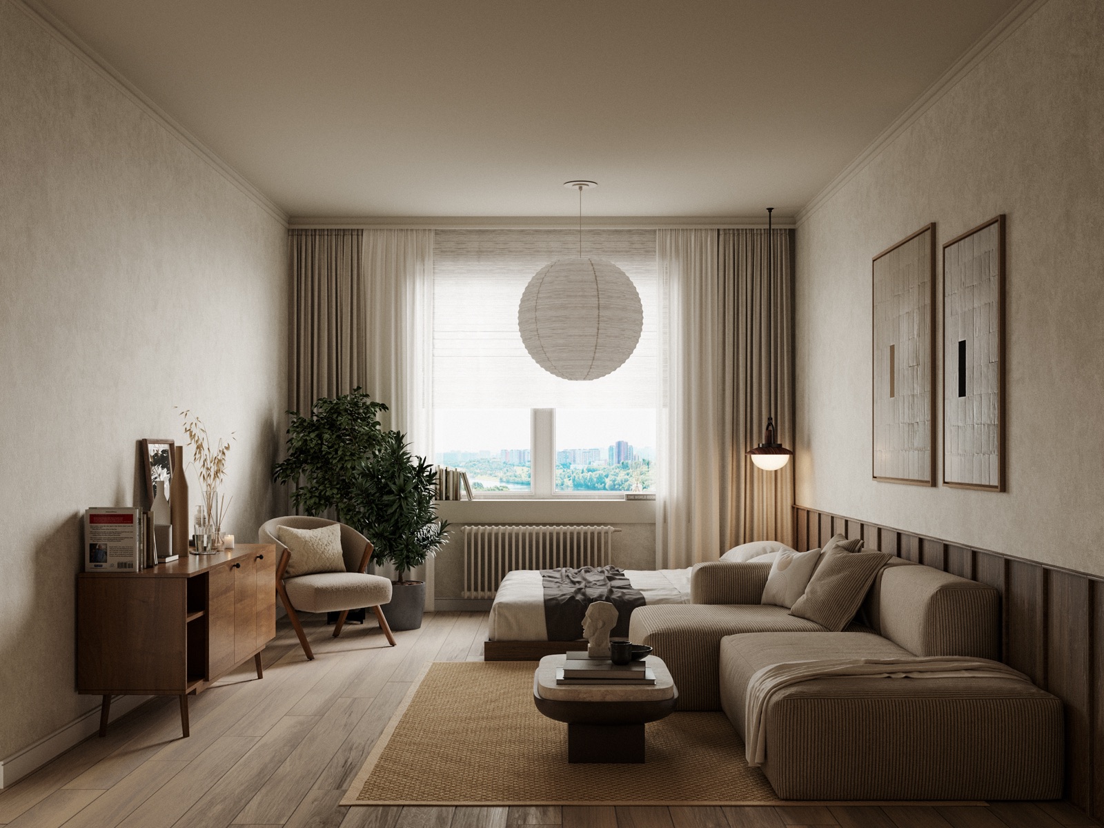 Apart 329 — дизайн-проект квартиры в Москве, Brench Architects