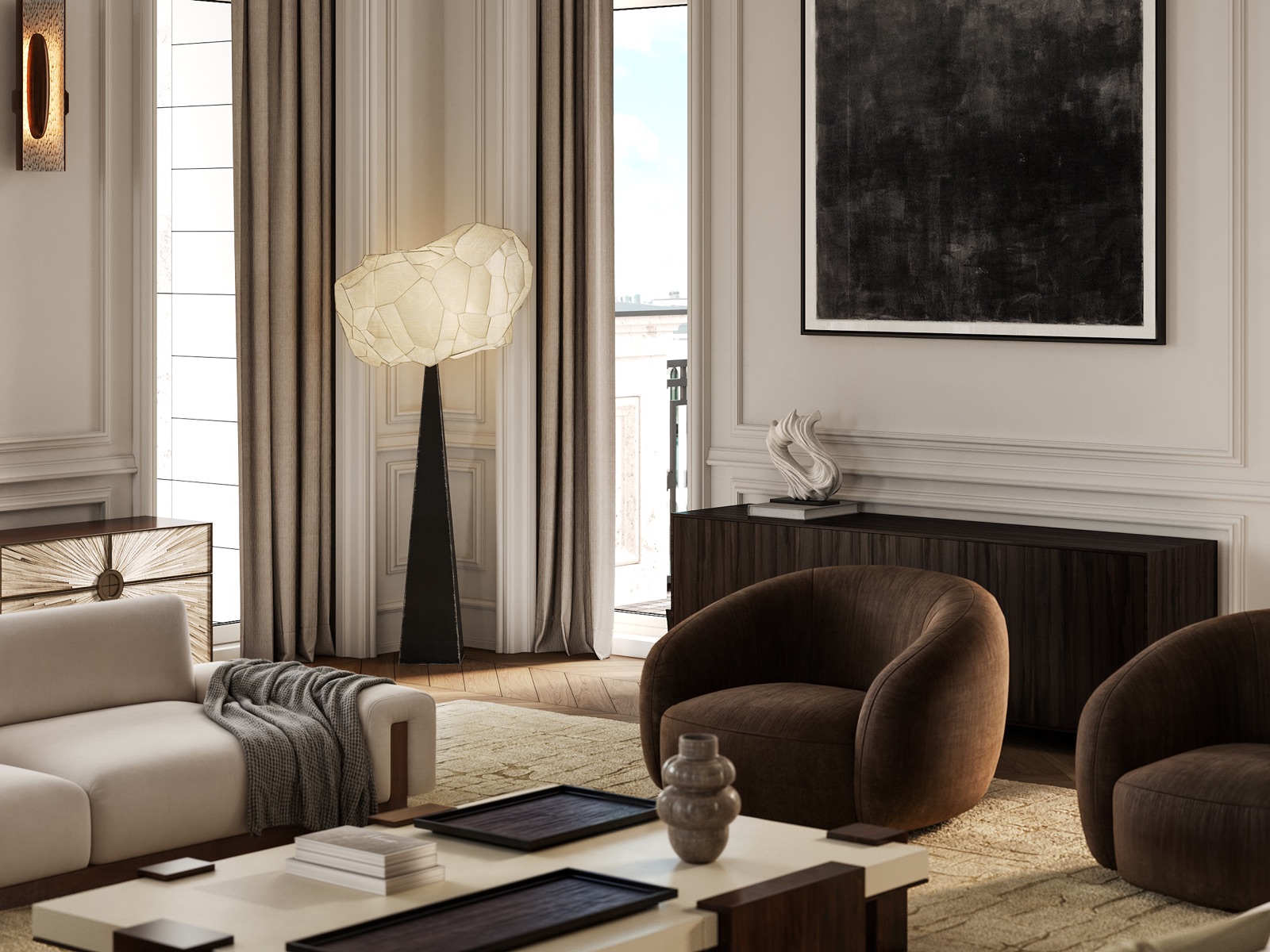 Hamovniki Penthouse — гостиная — зона отдыха, дизайн-проект квартиры